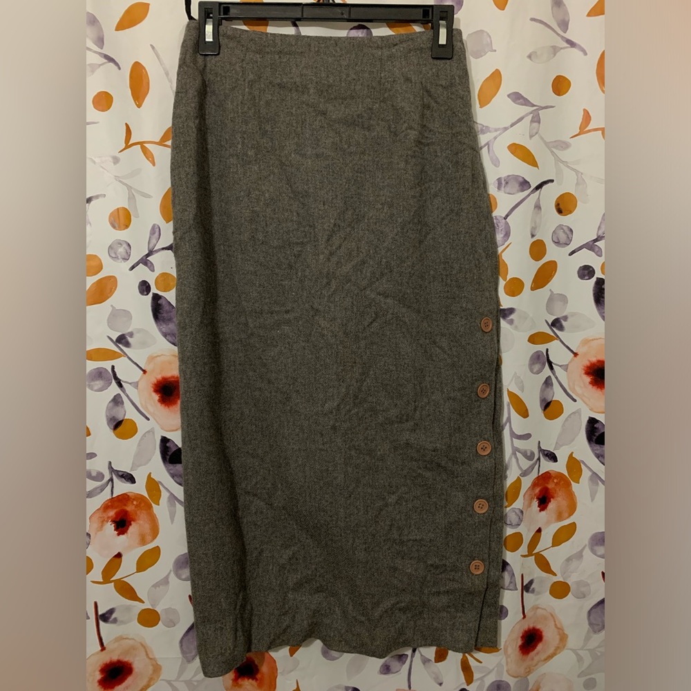 Herman Geist Gray Maxi Skirt Sz 6